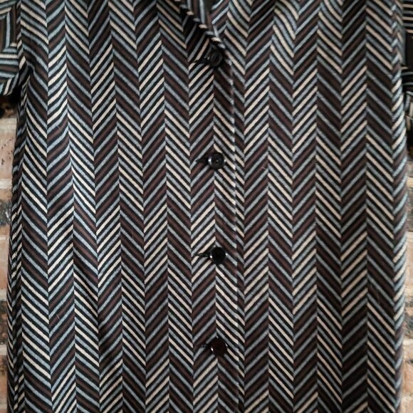 Vtg Marchesa di Gresy for I Magnin & Co Herringbone Wool 3/4 Jacket - Picture 6 of 6